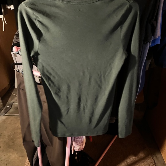 Lands' End Women's Olive Long Sleeve Tee - Picture 7 of 10